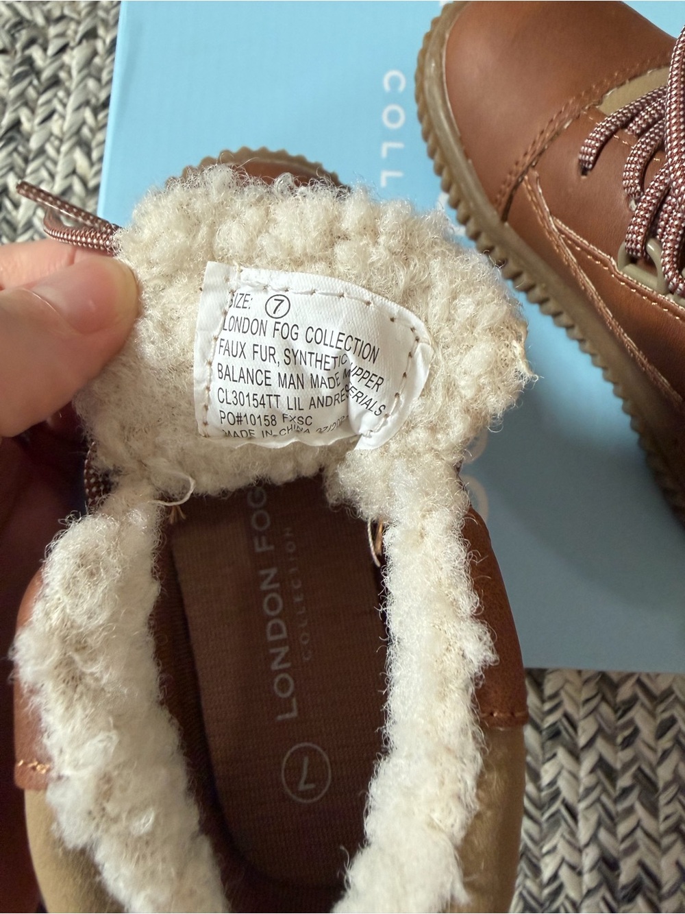 London Fog Lil Andres Cognac Toddler Boys Boots Sz 7M NWT - Picture 3 of 3
